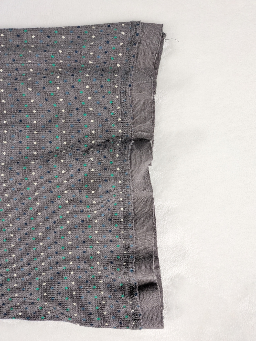 ❤️ Forever 21 Star Pattern Gray Fitted Henley Knit Top Size XS/S - Picture 5 of 10